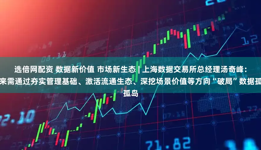 选倍网配资 数据新价值 市场新生态 | 上海数据交易所总经理汤奇峰：未来需通过夯实管理基础、激活流通生态、深挖场景价值等方向“破局”数据孤岛